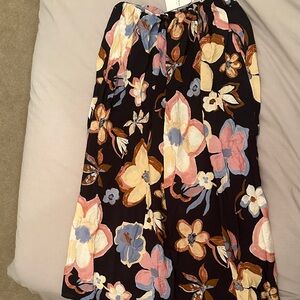 Promesa Black Floral A-Line Skirt